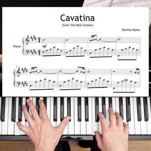 Cavatina Sheet Music: Simplified Piano with Visual Aids - MP3 and Video