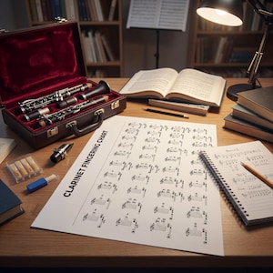Clarinet Fingering Chart: Printable Music Poster for Beginners image 8