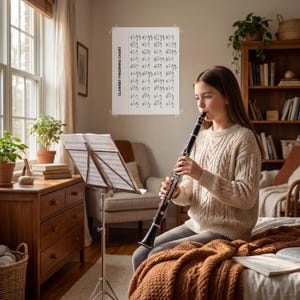 Clarinet Fingering Chart: Printable Music Poster for Beginners image 7