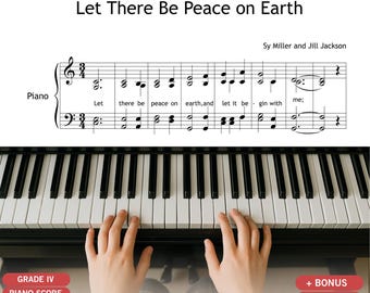 Partitura «Que haya paz en la Tierra» - Piano con coro SATB