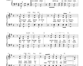 Dios en la montaña (Piano y SATB) Música para coro gospel sacro