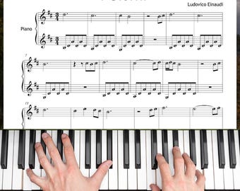 Partitura de I Giorni: Versión fácil con números para los dedos - Grado 4