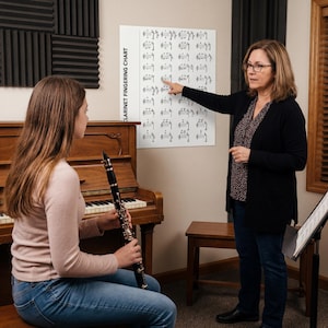 Clarinet Fingering Chart: Printable Music Poster for Beginners image 2