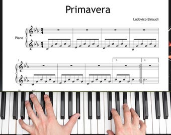 Partitura de Primavera: Fácil, com notas codificadas por cores - MP3 e vídeo incluídos.