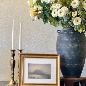 JMW Turner Blue Rigi Sunrise Print, Rustic Gold Ornate Frame, Museum Reproduction Wall Decor