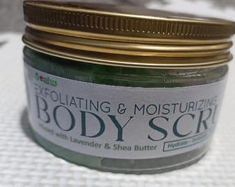 Exfoliating  Moisturizing Body Scrub – Lavender & Shea Butter Natural Skin Care