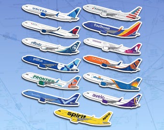 Allegiant Air Airbus A320 Set of 25 Airplane Trading Cards - 2.5