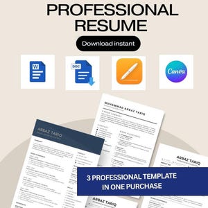 ats friendly resume word google docs  | Resume minimalistic template | 1 2 3 page professional resume designs | resume/cv template word