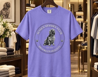 Custom Large Circle Sussex Spaniel Club T-Shirt