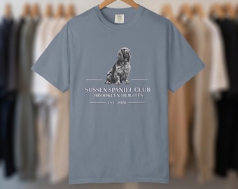 Custom Large Straight Sussex Spaniel Club T-Shirt