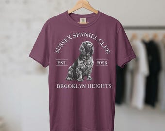Custom Series Large Half-Circle Sussex Spaniel T-Shirt