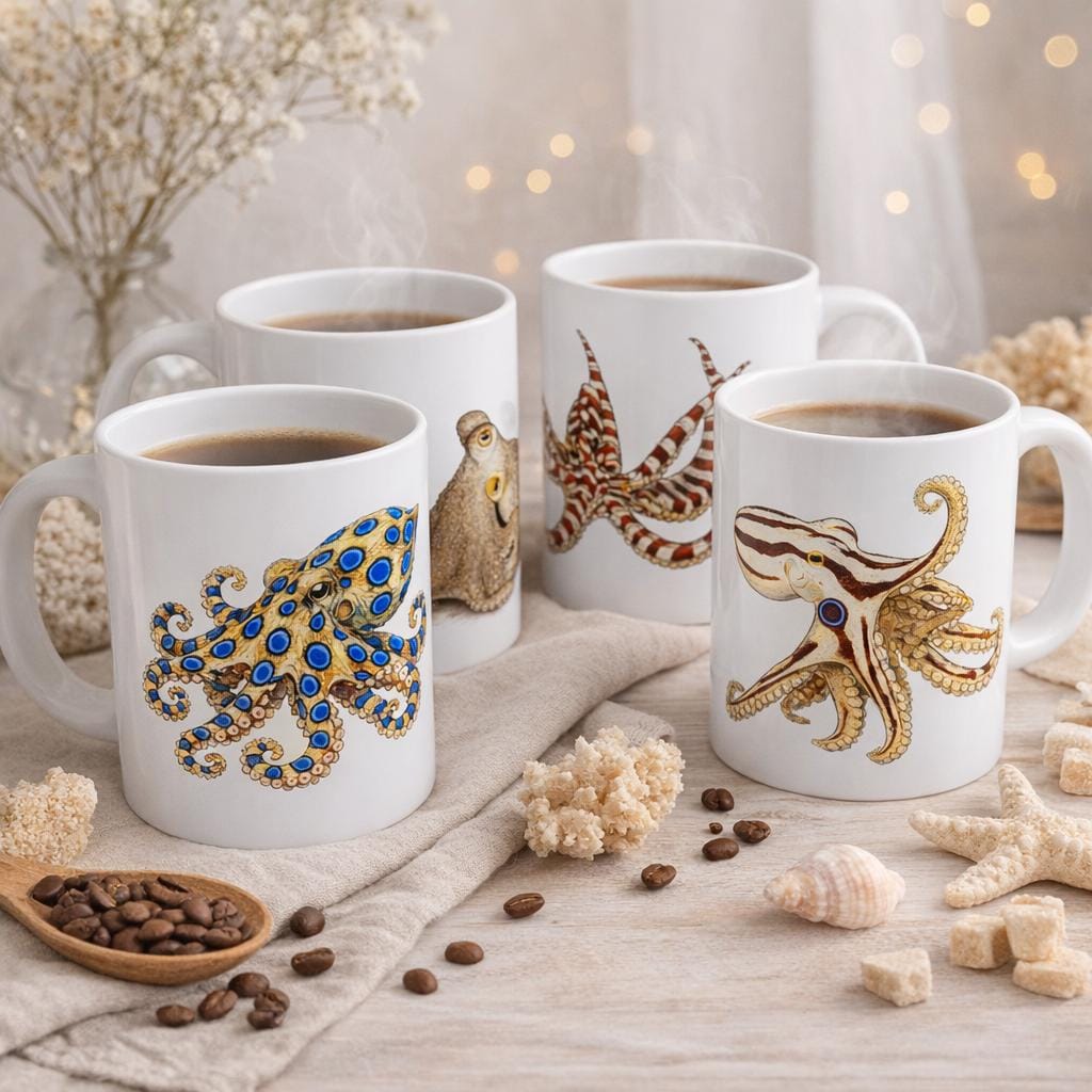 Coffee Mug With Octopus - Etsy