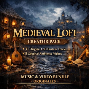 Medieval LoFi Music Pack | 31 Fantasy Background Tracks + 5 Ambience Videos for Study, YouTube & Creators