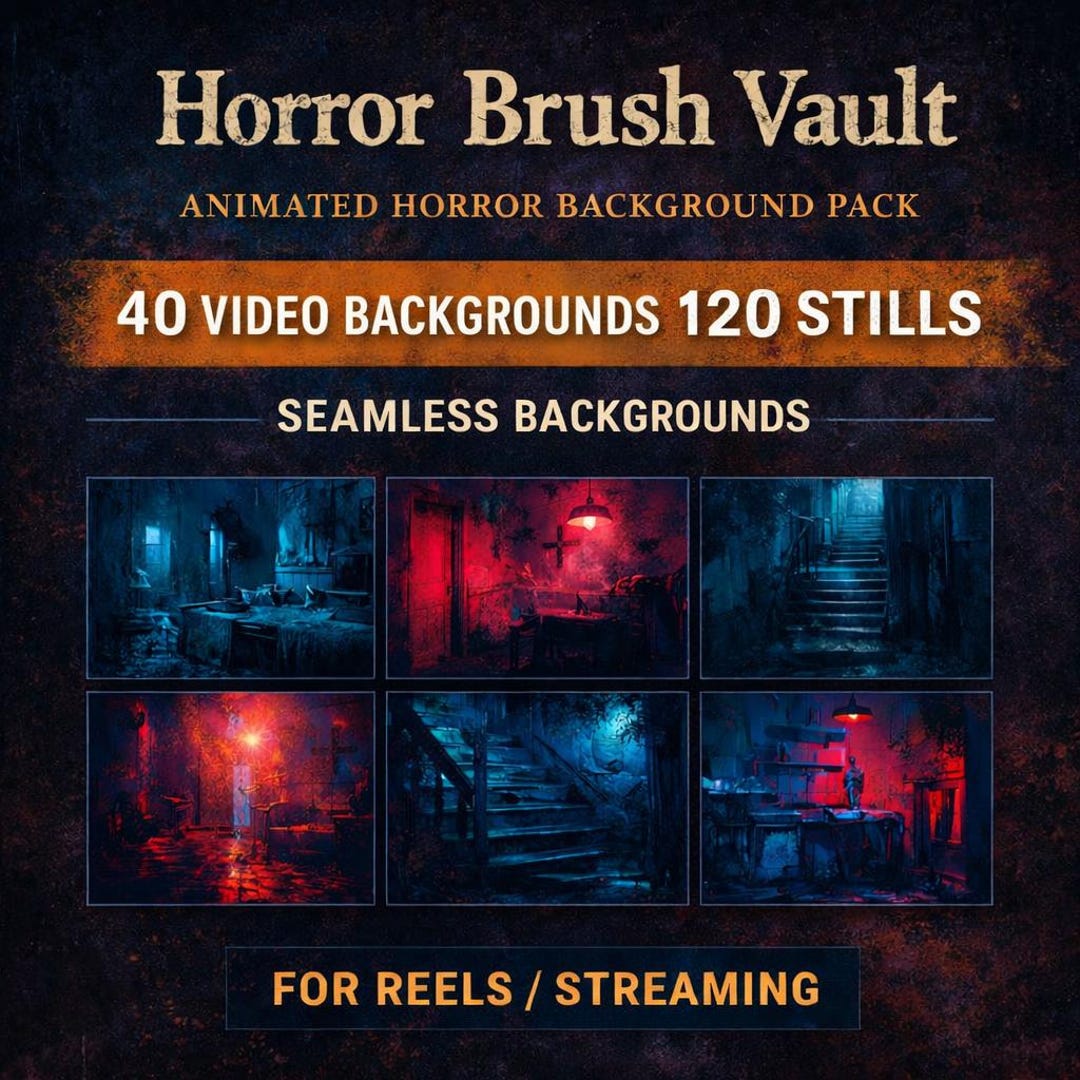 Horror Core Background Animated Horror Background Pack – 40 Loop Videos + 120 Stills ...
