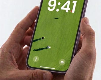 Tiny Scenes Sfondo per telefono Sport aereo Arte Download digitale Sfondo iPhone Tennis Calcio Pallacanestro Minimalista Schermata di blocco