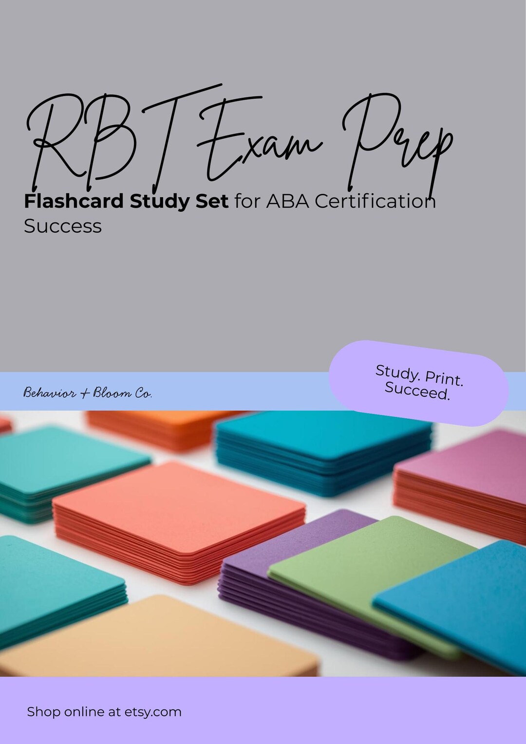 RBT Exam Prep Flashcards | 60 Printable ABA Certification Cards | BACB ...