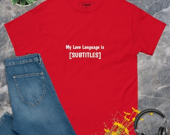 Camiseta "Minha Linguagem do Amor São as Legendas" | Camiseta para Fãs de BL, K-Drama, C-Drama e Dramas Tailandeses | Presente Fofo para Amantes de Dramas Asiáticos | Etiqueta BLoved