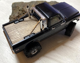 SCX30 K10 RC Rock Crawler lasergegraveerd houten bed inzetstuk