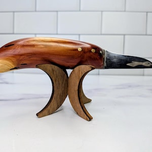 Whittling Knife Handmade Cedar With Awesome Character Bug Holes.