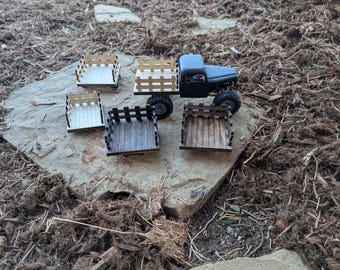 SCX30 Axial 1/30 Scale RC Rock Crawler Farm Style Wood Bed Custom Laser Engraved