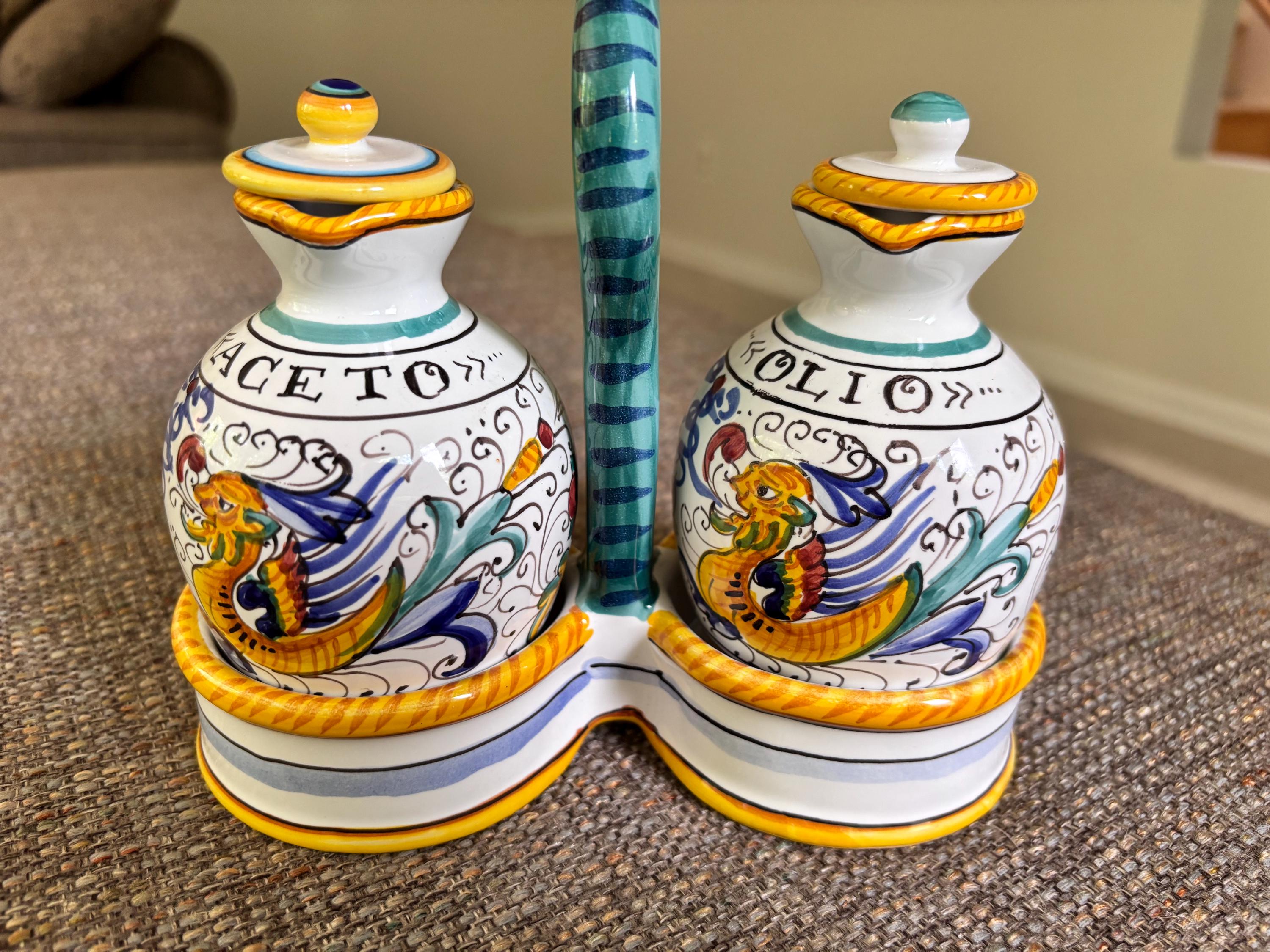 【未使用】ハイドラAQUAPEEL S3 10本セット 60ml 【Visea】 Dragon Motif Majolica Oil and Vinegar Set From Biordi Imports, San