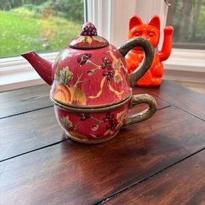 Tracy Porter "Octavia Hill" Tea for One Ceramic Stack-able Set - circa 2008