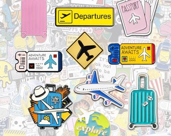 Pegatinas metálicas de viaje para teléfono con adhesivo 3M