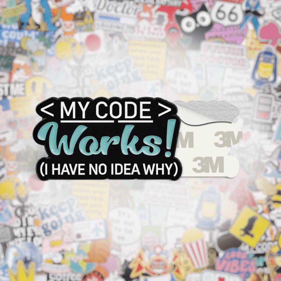 My Code Works Metal Phone Sticker With 3M Sticky Backing - Etsy