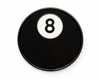 Pegatina metálica para teléfono con bola 8 y reverso adhesivo 3M