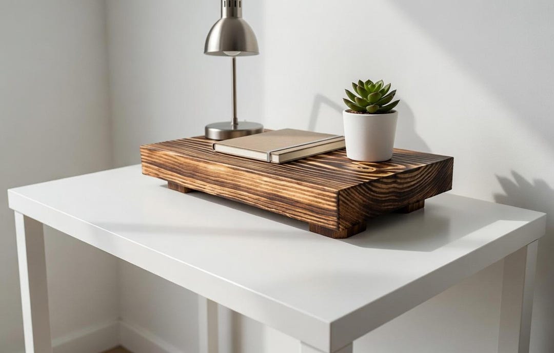Handcrafted Torched Wood Appliance Riser & Decor Platform - Etsy