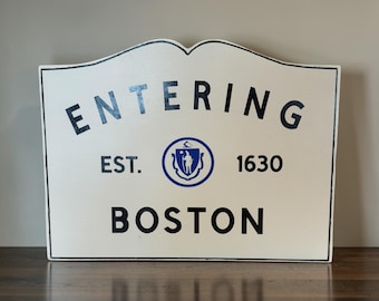 Bord van Boston | Houten bord New England
