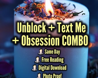 2 Spells in 1: UNBLOCK TEXT OBSESSION Combo Spell + Reading | Make Them Contact You | Fast Communication | Urgent Cast | Digital Download