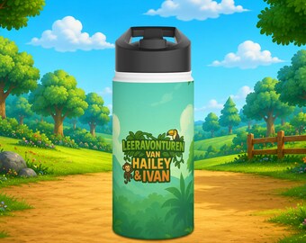 Leeravonturen-Jungle Adventure  Stainless Steel Water Bottle | Kids Bottle