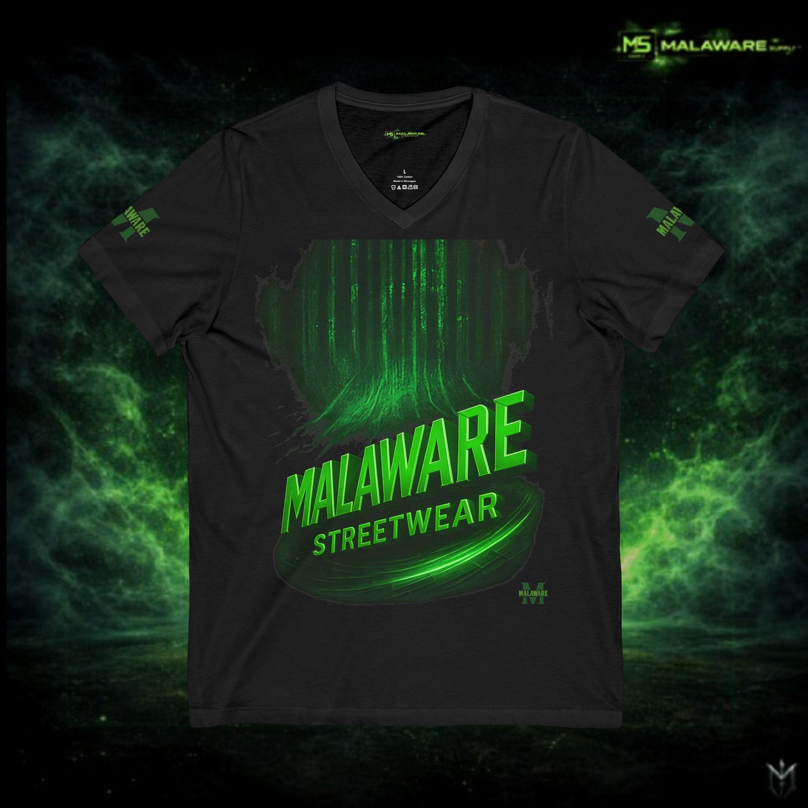 Malaware StreetWear™ Short Sleeve V-Neck Tee