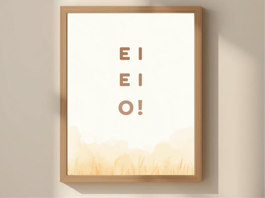Farm Animal Sounds Poster | Farm Text Nursery Print | Farmyard Wall Art ...