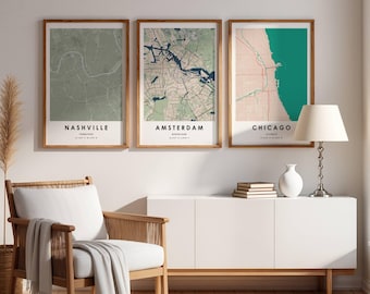 Custom City Map Print | Personalized Map Art | 12 Styles | Pick Any Town