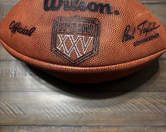 Super Bowl XXV New York Giants contro Buffalo Bills - Maglietta ufficiale in pelle autentica