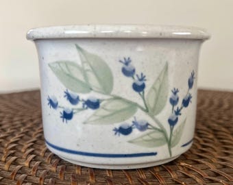 Blueberry Branches Union Stoneware Maine Vintage jam jar