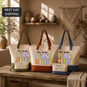 Front Office Staff Tote Bag, School Office Staff Gift, Office Staff Appreciation Gift