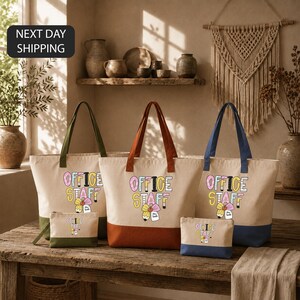 Office Staff Tote Bag, Office Staff Appreciation Gift, School Staff Gift, Personalized Staff Bag