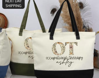 Occupational Therapist Tote Bag, OT Gift, Personalized OT Bag, Occupational Therapy Gift, OT Appreciation Gift