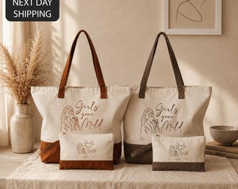 Custom Bachelorette Tote, Bride Squad Party Bag, Spa Day Event Tote, Girls Night Bag, Bridal Shower Favor Tote, Bridal Party Bag