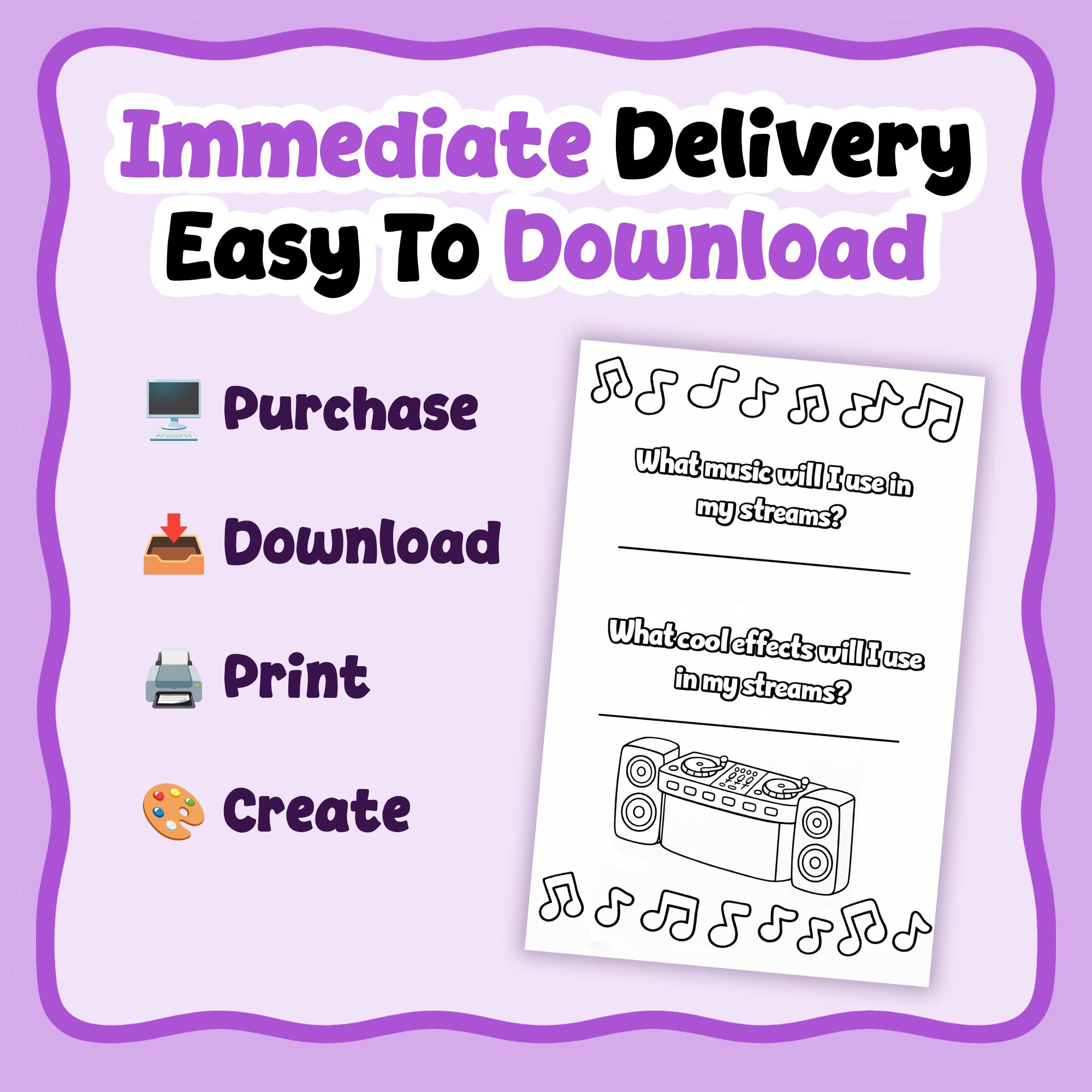 Kids Streamer Activity Workbook | Printable PDF Worksheet | Youtuber ...