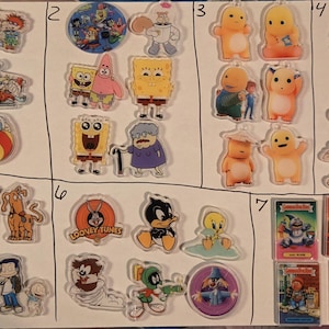 Flatback Acylic Bundle Characters Sponge Yellow Man 4cm 1.5 inch