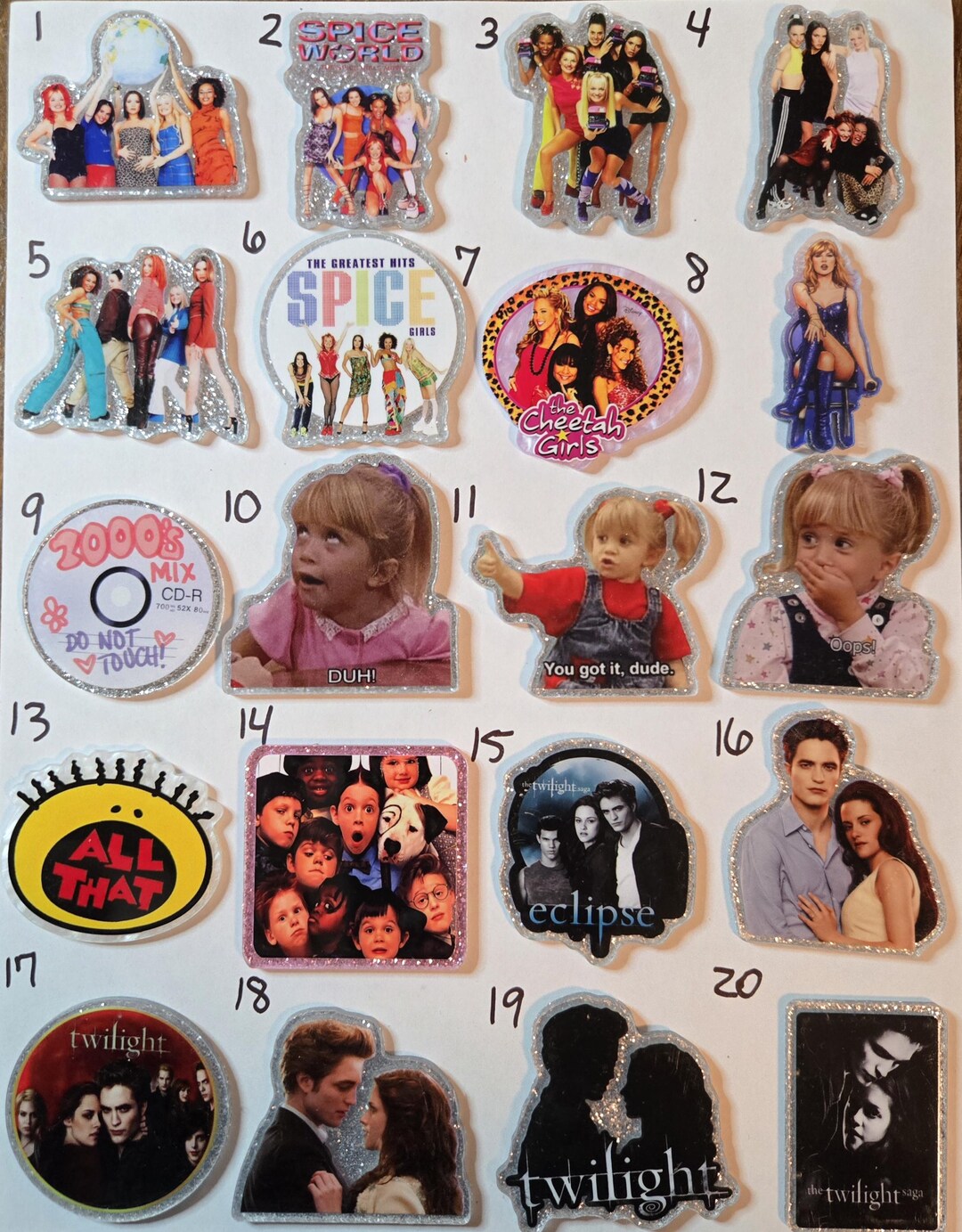 Resin Charms Flatback Acrylics Movie Singers Taylor Spice Girls ...
