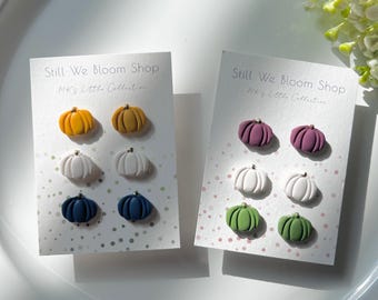 Handmade Polymer Clay Pumpkin Earrings | Fall Autumn Jewelry, Halloween, Thanksgiving Gift, MK’s Little Collection