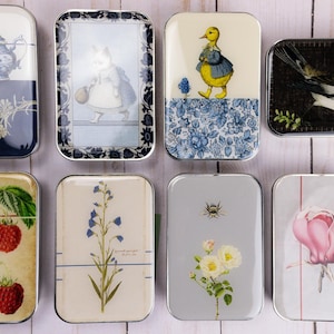 Vintage Knitting Notions Dose | Strickzubehör Aufbewahrung | Geschenk für Strickerinnen | Garn, Nadel & Haken