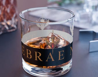 Tenebrae Crest logo rocks glass | 10oz