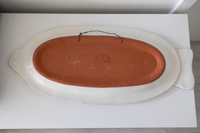 Bandeja de cerámica para servir/decoración de pared "Fish Story" de MacKenzie-Childs imagen 6