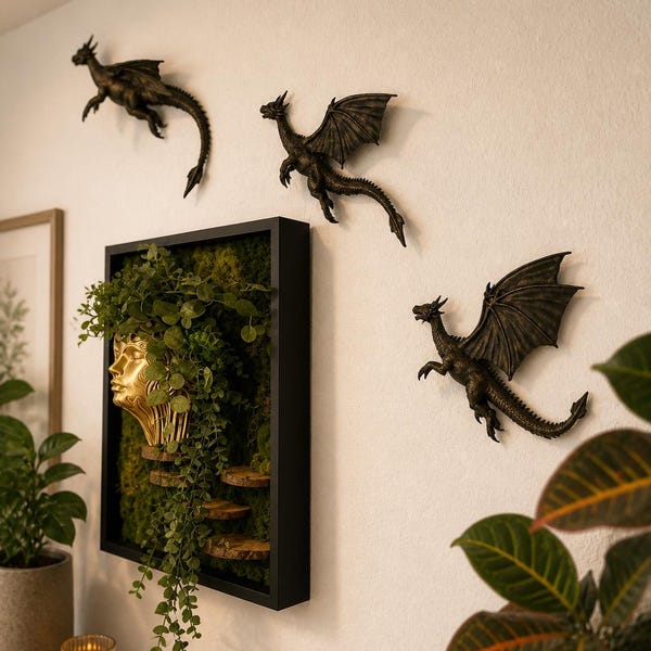 Dragons in Flight- Set of Three - 3D Printed